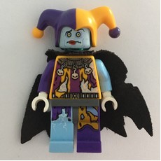 Jestro in Bright Light Orange and Dark Purple Outfit with Tattered Cape (fig-003103)
