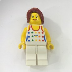 Female with Rainbow Stars on Tank Top and White Legs (fig-003387)