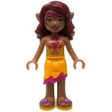 Azari Firedancer in Bright Light Orange Outfit (fig-003466)