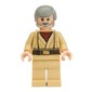 Obi-Wan Kenobi, Old, Tan Robes, Hair, White Pupils, White and Gray Beard