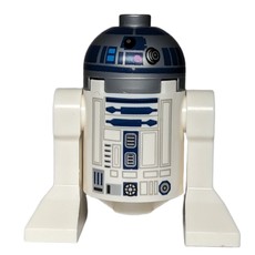 Astromech Droid, R2-D2, Flat Silver Dome, Dark Blue Print with Dark Pink Dots (fig-003503)