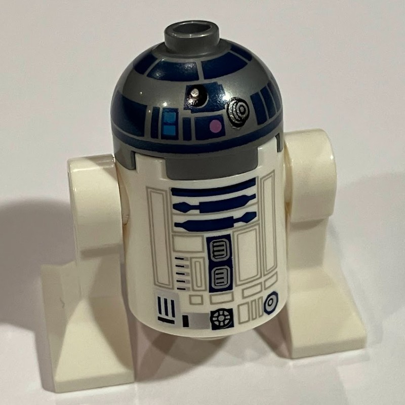 LEGO Set fig 003503 R2 D2 Flat Silver Dome Dark Blue Print with