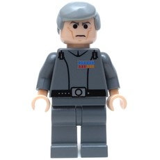 Grand Moff Wilhuff Tarkin, Dark Bluish Gray, Smooth Hair (fig-003545)