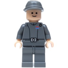 Imperial Officer / Captain / Commandant / Commander, Dark Bluish Gray Uniform, Cavalry Cap, Black Eyes (fig-003546)
