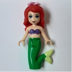 Ariel - Mermaid Form, Bright Pink Flower (fig-003565)