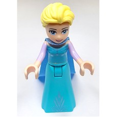 Elsa - Medium Azure Dress, Medium Blue Cape - Closed Mouth (fig-003581)