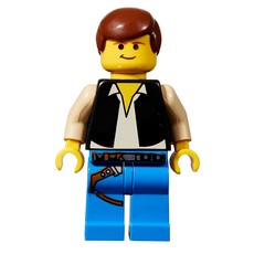 Han Solo, Black Vest, Yellow Skin, Blue Legs (3626b Head) (fig-003659)