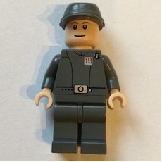 Imperial Officer / Captain / Commandant / Commander, Dark Bluish Gray Uniform, Cavalry Cap, Brown Eyebrows (fig-003674)
