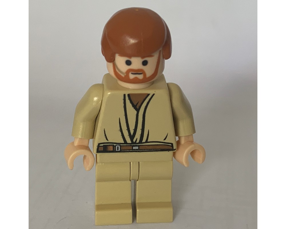 LEGO Set fig-003691 Obi-Wan Kenobi, Tan Plain Legs, Headset ...