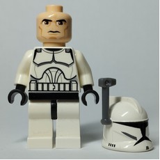 Clone Trooper, Phase I Armor, Brown Eyes, Dark Bluish Gray Rangefinder (fig-003738)