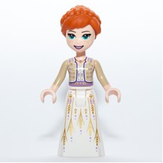 Anna - Tan Shirt, White Dress (fig-003749)