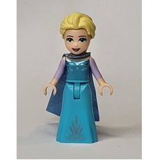 Elsa - Medium Azure Dress, Medium Blue Cape - Open Mouth (fig-003752)