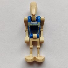 Battle Droid Pilot, Blue Torso with Tan Print, Two Bent Arms (fig-003794)
