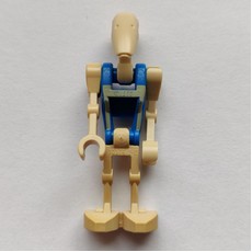 Battle Droid Pilot, Blue Torso with Tan Print, One Bent Arm, One Straight Arm (fig-003798)