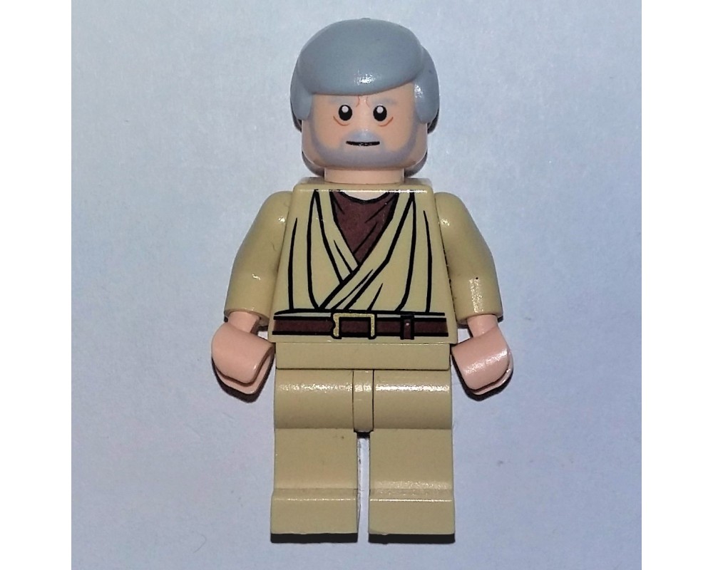 LEGO Set fig-003832 Obi-Wan Kenobi, Old, Tan Robes, Hair, White Pupils ...