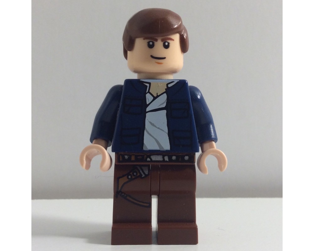 LEGO Set fig 003871 Han Solo Dark Blue Jacket Reddish Brown Legs