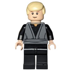 Luke Skywalker, Dark Bluish Gray Robes, Tan Hair, Single Sided Head (fig-003887)