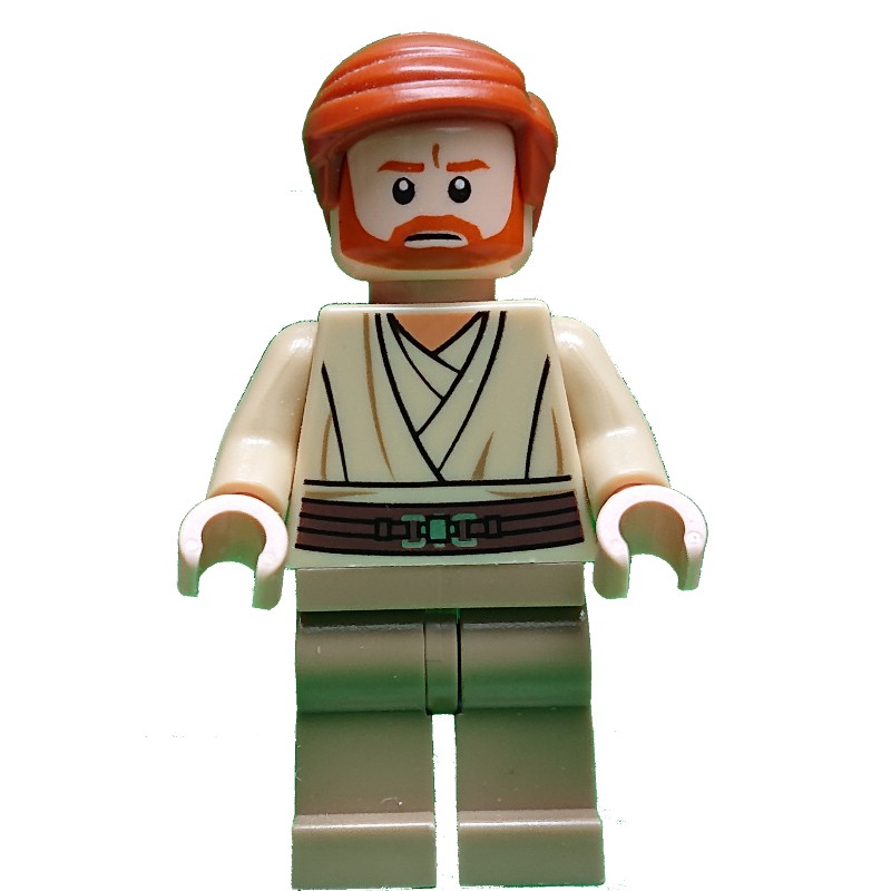 LEGO Set fig-003892 Obi-Wan Kenobi, Dark Tan Plain Legs (2012 Star Wars ...