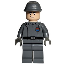Imperial Officer / Captain / Commandant / Commander, Dark Bluish Gray Uniform, Cavalry Cap, Black Hands (fig-003896)
