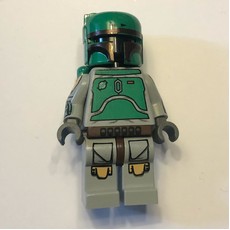 Boba Fett, Helmet and Jetpack, Light Gray Armor, Printed Legs (fig-003908)