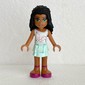 Chloe - White Top, Light Aqua Skirt
