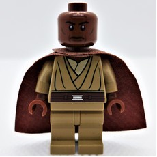 Mace Windu, Dark Tan Plain Legs, Cape (fig-003916)