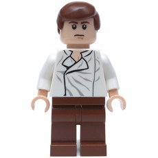 Han Solo, White Shirt, Reddish Brown Legs, Dual Sided Head Closed Mouth / Closed Eyes (fig-003931)
