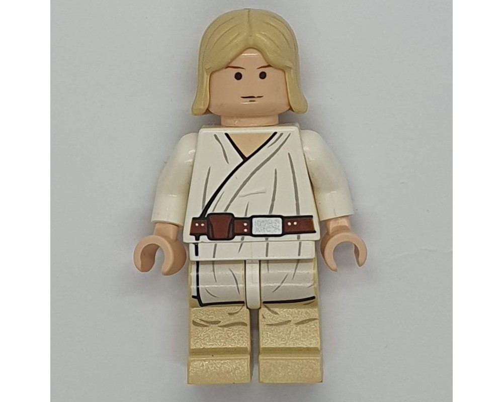 LEGO Set fig-003952 Luke Skywalker, White Robe, Straight Tan Hair ...