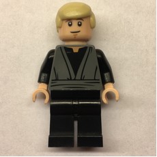Luke Skywalker, Dark Bluish Gray Robes, Tan Hair, Dual Sided Head (fig-003989)