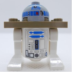 Astromech Droid, R2-D2, Light Bluish Gray Dome, Dark Tan Serving Tray (fig-004007)