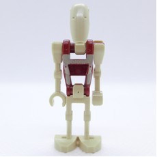 Battle Droid Security, Dark Red Torso with Tan Print, One Bent Arm, One Straight Arm (fig-004041)
