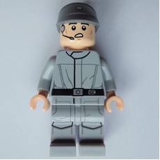 Imperial Crew, Light Bluish Gray Uniform, Dark Bluish Gray Cap, Plain Arms (fig-004056)