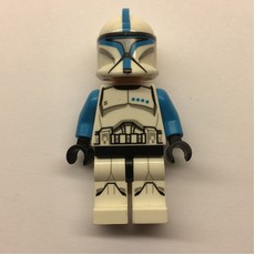 Clone Trooper Lieutenant, Dark Azure Markings, Printed Legs (fig-004086)