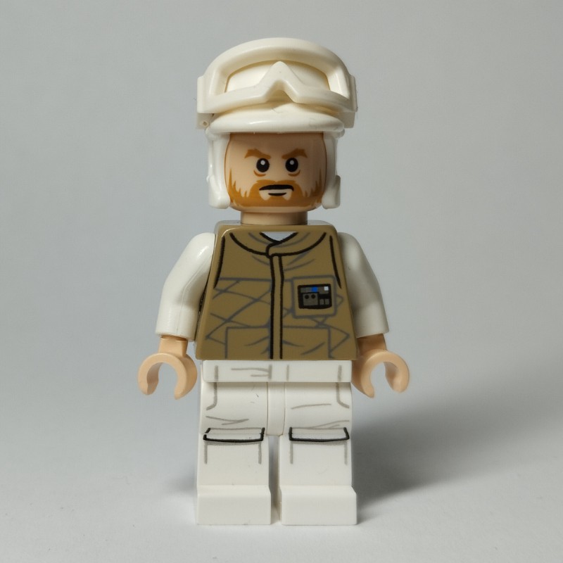 LEGO Set fig-004129 Rebel Trooper in Hoth Uniform, White Hat, Dark Tan ...