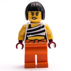 Crook, White Vest, Orange Legs, Black Hair (fig-004167)