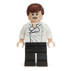 Han Solo, White Shirt, Dark Brown Legs, Dual Sided Head Open Mouth / Closed Eyes, Smooth Hair (fig-004183)