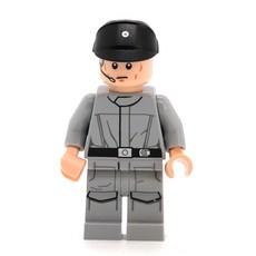 Imperial Crew, Light Bluish Gray Uniform, Black Cap, Closed Mouth (fig-004187)