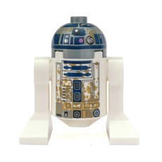 Astromech Droid, R2-D2, Flat Silver Dome, Mud Stains (fig-004306)