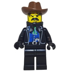 Bandit - Western, Black Jacket, Black Handkerchief, Brown Hat (fig-004363)
