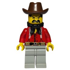 Bandit - Western, Red Shirt, Black Handkerchief, Brown Hat (fig-004364)