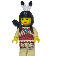 Indian - Woman, Tan Clothing, Red Trim, Quiver (fig-004370)
