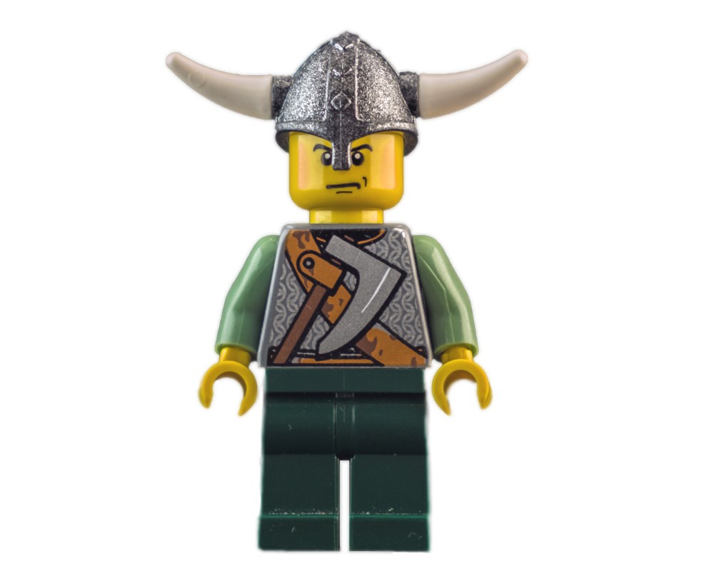 LEGO Set fig-004380 Viking Warrior - Chain Mail, Sand Green Arms ...