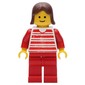 Woman - Red/White Striped Shirt, Red Arms, Red Legs (3626b Head)