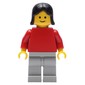 Woman - Red Torso, Light Gray Legs