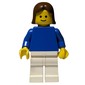 Woman - Blue Torso, White Legs