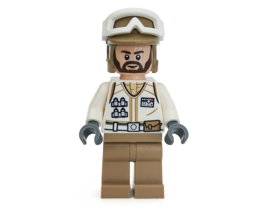 LEGO Set fig-004409 Rebel Trooper in Hoth Uniform, Dark Tan Hat, Dark ...