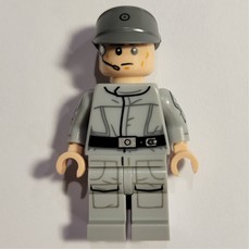Imperial Crew, Light Bluish Gray Uniform, Dark Bluish Gray Cap, Printed Arms (fig-004467)