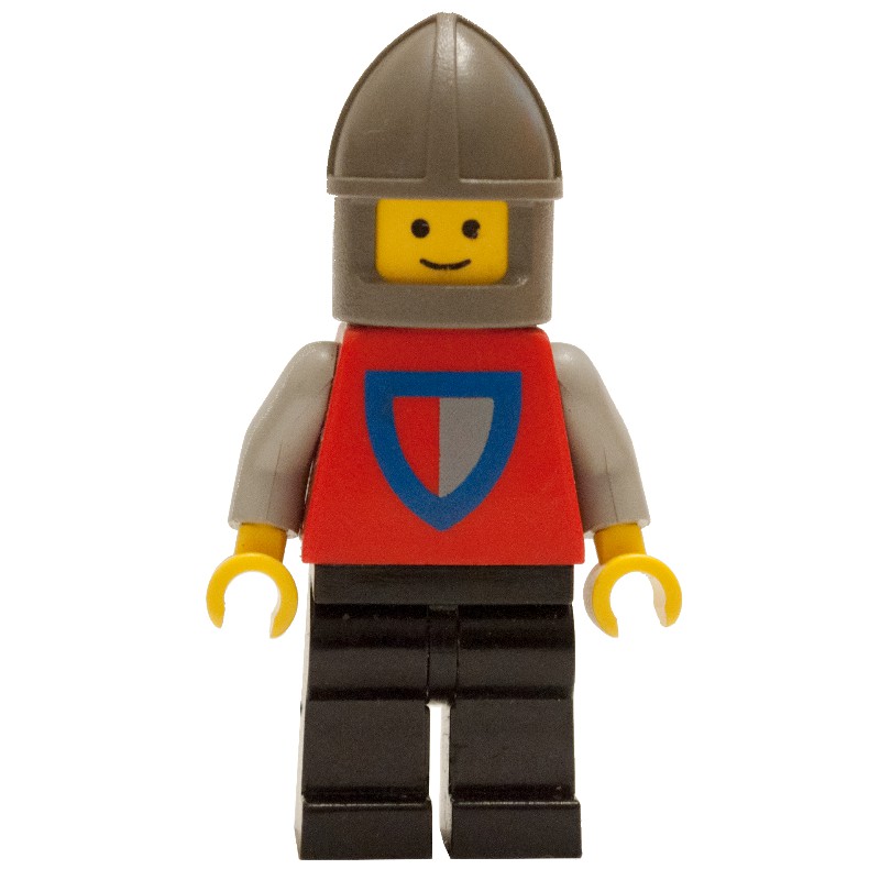 LEGO Set fig-004477 Knight (Halved Shield) - Black Legs, Chin-Guard ...