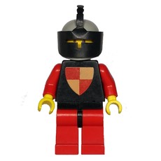 Knight (Quartered Shield) - Red Legs, Black Visor (fig-004516)