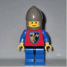 Knight (Crusader Axe) - Blue Legs, Chin-Guard (fig-004543)